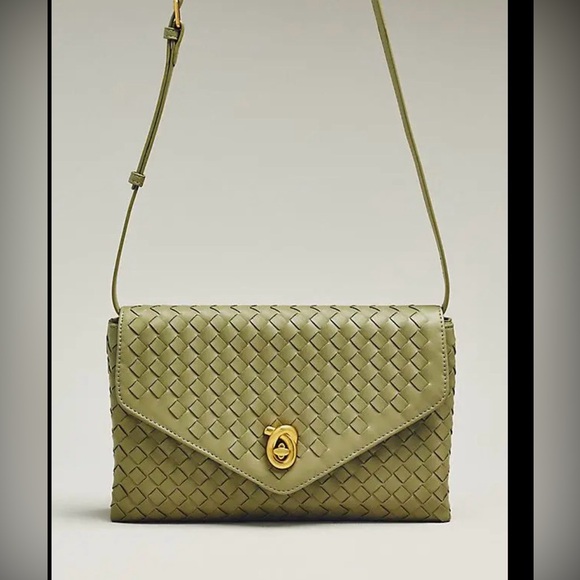 Anthropologie Handbags - Anthropologie Foldover Woven Clutch